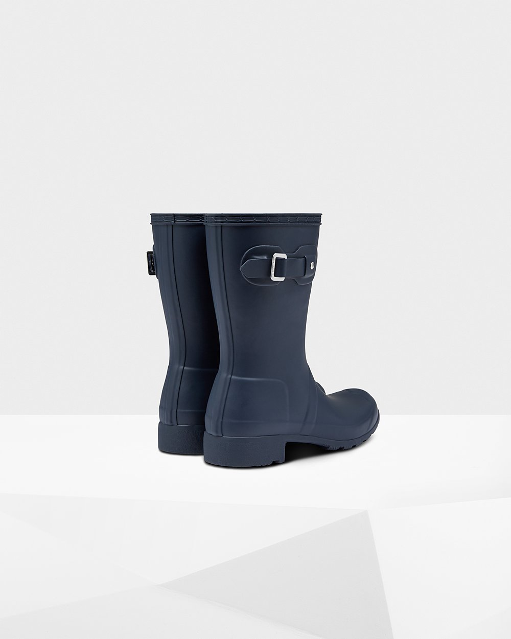 Womens Short Rain Boots - Hunter Original Tour Foldable (63GFQRUJL) - Navy